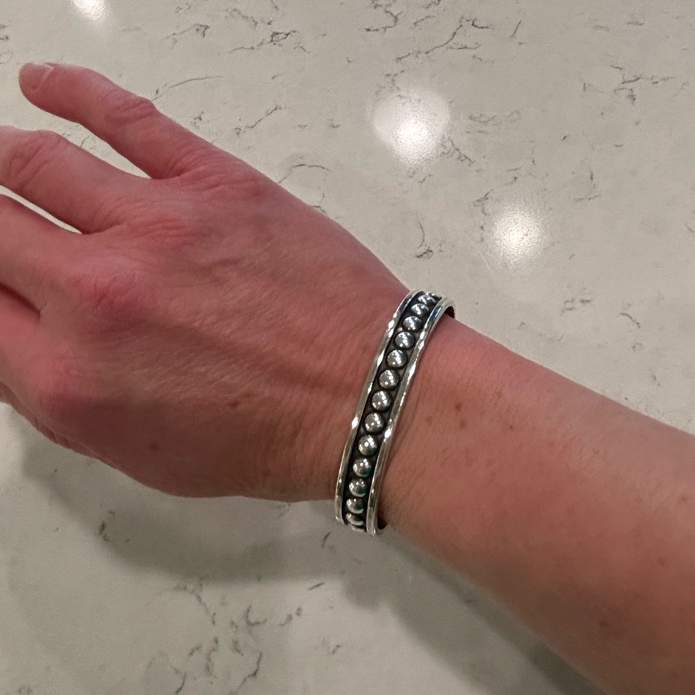 🩶James Avery Sterling Silver Beaded Cuff Bracelet🩶 - Picture 9 of 10